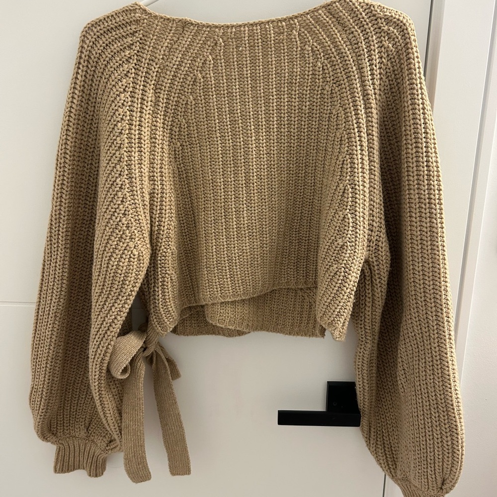 Chunky Knit Wrap Sweater - Picture 2 of 4